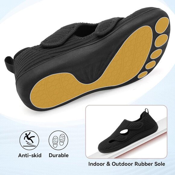 Diabetic Shoes for Women Adjustable Extra Wide Barefoot Walking Shoes for Swolle - Picture 4 of 7